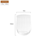 Tulip Crystal Glass Ribbed Cocktail & Juice Cup Set