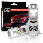 2 tk H7 H4 Bi LED Mini Projektorl&auml;&auml;ts LED Auto Esitule Pirnid CANBUS HB2 9003 Kaugtuli L&auml;hituli 80000Lm Udutule pirn 12V Auto Mootorratas Mini L&auml;&auml;ts H7