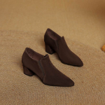 Krazing Pot Lambanahast S&uuml;gis Talve Kingad Keskmise Kontsaga slip-on Suurus 43 Suurus 42 Terava Nina slip-on S&uuml;gava Suuga Kingad 38 pruun