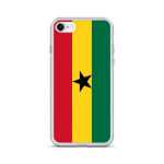 Coque pour iPhone - PIXELFORMA - iPhone 8 - Drapeau du Ghana - Silikoonist supp - Design l&eacute;ger