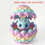 3D-prinditud dekoratiivne ornament Draakonimuna v&auml;ikese draakoniga sees, sobib m&ouml;&ouml;blile ja lauale kodudekoratsiooniks j&otilde;uludeks