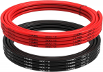 14 AWG Silikoonjuhe &ndash; 2,5 m Punane + 2,5 m Must | Paindlik, K&otilde;rgetemperatuurikindel | Ideaalne Elektroonilisteks Projektideks, Ankeway &Uuml;hendused punane/must