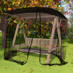 Veekindel s&auml;&auml;sev&otilde;rk katteks terrassil kiiktoolile, lukuga 155*125*200cm must