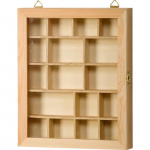 Vitrine - Bois - 23 x 28 cm - Marron - Mixte - Adulte