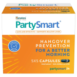 Himalaya PartySmart Taimsed Kapslid Peap&ouml;&ouml;rituse Ennetamiseks, Toetavad Maksatervist Ja Paremaks Hommikuks, Ohutu Ja Kliiniliselt T&otilde;estatud 1 Karp(5 x 5 kork)