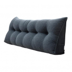 Voodipeatsi kiilpadi Ergonoomiline voodipeatsi seljatugi k&uuml;ljetaskuga Kolmnurkne padi eemaldatava kattega voodi jaoks, lugemiseks, istumiseks, t&ouml;&ouml;tamiseks 80 cm sinine