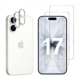 Verre Tremp&eacute; pour iPhone 17 et Protection Cam&eacute;ra [Pack 2] Film Vitre Protection Phonillico&reg;