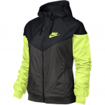 Nike Lapit&ouml;&ouml; Disain Br&auml;ndi Logoga Tr&uuml;kitud Kapuutsiga Jakk Naiste jakid Must 545909-211 M
