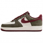 Nike Air Force 1 07 LV8 Cargo Khaki Dark Team Red Unisex tossud Hall Kahvatu-Ivory FQ8714-302 41