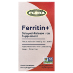 Flora, Ferritin +&reg;, Aeglaselt vabastavad taimsed kapslid, 30 (20 mg kapsli kohta)