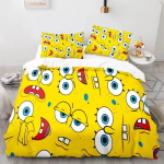 Multikas Animes SpongeBob Voodipesu Komplekt 3D Prinditud Patricks Squidwards Tekikott Tekikoti Kate Padjap&uuml;&uuml;r Voodikomplekt T&auml;is Suurus Queen King Suurus 140x200cm 2pcs