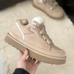 Mel naiste uued talvised karusnahaga vooderdatud paksendatud paeltega l&uuml;hikesed saapad soojad puuvillased kingad Henan Sangpo 35 liiva