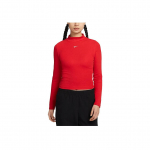 Nike Sportswear Essentials Moodne Mitmek&uuml;lgne Kitsa L&otilde;ikega Pikkade Varrukatega T-s&auml;rk Naistele Topp &Uuml;likoolipunane V&auml;rvikombinatsioon Sail DV7881-657 XS