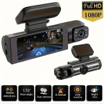 1080P Full HD kahe kaameraga s&otilde;iduvideosalvesti autodele Ees ja Sees, autokaamera IR &ouml;&ouml;n&auml;gemisega, ts&uuml;kliline salvestus, laia vaatenurgaga auto DVR kaamera Front and Inside