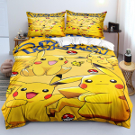 Armas P-Pok&eacute;mon Voodipesukomplekt Lastele Poistele Multikaprindiga Tekikott Tekikotid Pikachu Kate Voodipesu Komplekt 100x135cm-2pcs