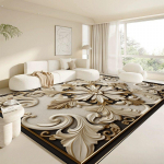 Kaasaegne Valge Suur Vaip Elutuppa Luksuslik Kuldne Vaip Kodu Kaunistus Magamistoa Matt Voodi&auml;&auml;rne Pehme Libisemisvastane 200x300 Vaibad 80*160cm