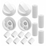 4 tk Asendusl&uuml;liti nupp Plastiknupp Gaasipliidi juhtnupp &Uuml;ldine pliidi ahju nupp Pliidiplaadi nupp Lauapealse p&otilde;leti jaoks valge