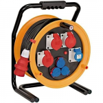 Enrouleur de c&acirc;ble BRENNENSTUHL 1319110010 - 230-400 V - Noir, Orange - Plastique