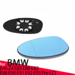 Sinine soojendusega elektriline laia nurga tiivapeegli klaas BMW Z4 E85 E86 1. seeria 3. seeria E82 E88 E90 E91 E92 E93 Pre-LCI E46-M3 jaoks 1pc left blue
