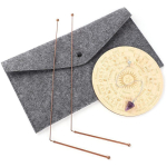 M-Modern-Vask- Biotensegrite kepid Vaimne ja ennustuspendli laua mati komplekt Kummituste jahiks, Vee leidmiseks, Energia tervendamiseks gray