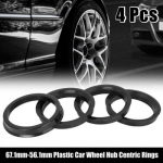 4pcs Plastic 67.1mm to 56.1mm Car Hub Centric Rings Wheel Bore Center Spacer