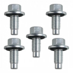 5 x Oil Drain Plug W/Gasket M12-1.75, Head Size 15mm .Length: 25mm