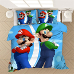 Mario Tekikott Komplekt Tekk Voodipesu 3D Laste Voodipesu Komplekt 3-osaline 1 Tekikott Kuninglik Suurus 90X200CM