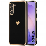 Coque Silicone - BOOLING - pour Samsung Galaxy S26 Plus - Motif C&oelig;ur Antichoc Anti-Rayures - Noir must