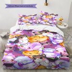 Aphmau mustriga voodipesu, Tekikomplekt Tekikate Padjap&uuml;&uuml;r Kodukaunistus S&uuml;nnip&auml;evakingitus (1 * tekikott + 2 * padjap&uuml;&uuml;ri, ilma s&uuml;damikuta) 135x200cm gray