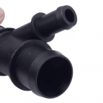 Black 1-1/4 x 5/8 32mm 16mm Y Wye Heater Hose Coolant Water Flange Fitting Connector