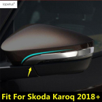 ABS Kroomitud Auto Ukse Tahavaatepeegli Liistude Katte Liist Skoda Karoqile 2018 - 2025 ABS Lisatarvikud V&auml;liskomplekt