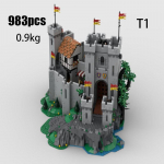 Laos MOC-183513 v&auml;ikeste osakestega ehitusklotsid keskaegne lossi kaunistus v&auml;rava ehitusmudeli m&auml;nguasi PDF Guide by Email