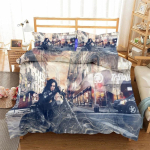 Rock Band Tokio Hotel 3D Prindiga Voodipesukomplekt Tekikatted Padjap&uuml;&uuml;rid &Uuml;ks T&uuml;kk Tekk Voodipesukomplektid Voodipesu Voodi K581 EU Single(135*200cm)3pcs