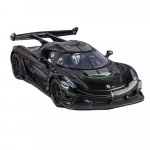 1/32 Koenigsegg Jesko Lahe Simuleeritud Sportauto Sulamist Mudel, Kvaliteetne Sulamist Materjal, Simuleeritud Heliefekt, Tagasit&otilde;mmatav must