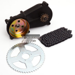 Mini mootorratta tarvikud: Little Lia T8F k&auml;igukasti kett ja hammasrataste komplekt 47-49cc sportautodele 20T gearbox + chain + sprocket gray