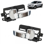 Poign&eacute;e de porte int&eacute;rieure - Nissan - Qashqai J10 - Chrom&eacute;e - Avant gauche et droite - Garantie 2 ans