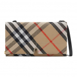Burberry Snip Klassikaline ruuduline muster Pol&uuml;ester Crossbody &Otilde;lakott Naiste kotid Beež 81033751 Basic Set (Bag+Dust Bag)