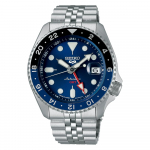 Seiko Five Sports SKX Spordistiilis GMT SBSC003 Kell, Sinine, sinine