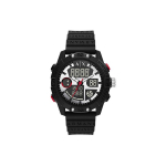 ARMANI EXCHANGEAE K&auml;ekell Elektroonilise mehhanismiga Silikoonrihm H&otilde;bedane sihver Meeste Kellad AX2960 Black Dial