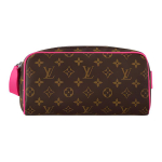 Louis Vuitton Dopp Kit Kirjalogo T&otilde;mblukuga Sulgemine Nahast Tualett-kott Meeste tualett-kott Magenta Pruun M12641 Shopping Bag Set(Basic Set+Shopping Bag)