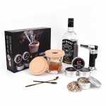 Kokteilisuitsutamise komplekt p&otilde;letiga, 4 maitset puiduhakke, minilusikas, pintsel, burbooniviski suitsutusinfuusori komplekt, stiilne kokteilisuitsutaja 9 piece set#0