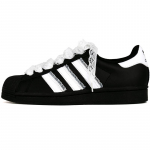 Adidas Originals SUPERSTAR Lazy Abrasion Resistant Abrasion Resistant Low top Skateboard Shoes Unisex Black White EG4959(Team562-) 35⅔