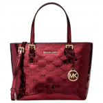 Michael Kors Jet Set Metallik Logo Reljeefne Kuldne Riistvara T&otilde;mblukuga Kotid Naiste T&otilde;mblukuga Kotid Kirsipunane 35F5GTVT0O-CHERRY Basic Set (Bag+Dust Bag)