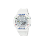 Casio LCD/analoog topeltn&auml;iduga seeria 2100 200M veekindel p&auml;ikesetoitega kvartsliikumine vaikrihm unisex-kellad H&otilde;bedane GA-B2100FC-7A Regular Watch Box,Silver Dial