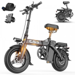 Toofly GS3 Kokkupandav Elektrijalgratas T&auml;iskasvanutele 250W Mootor 48V15AH Aku 14-tollised Rehvid Kokkupandav Elektrijalgratas Linnas S&otilde;itmiseks Igap&auml;evaseks S&otilde;itmiseks E-jalgratas must