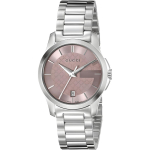 Gucci YA126524 G-Timeless Roosa sihver naiste k&auml;ekell 27mm h&otilde;be