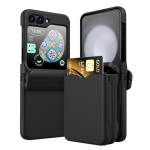 Kaitsekate kaardihoidjaga Samsung Galaxy Z Flip 7 FE 6 5 4 Flip6 Flip5 Flip4 Flip3 jaoks, t&auml;ielik hingekaitse, p&otilde;rutuskindel kate Galaxy Z Flip 7 gray