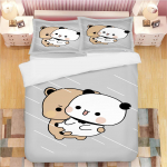 Armas Bubu Dudu multikas karu panda tekikate Kawaii voodipesukomplektid pehme tekikate ja padjap&uuml;&uuml;rid &uuml;he-/kahekohalised/kuninganna/kuninga poisid 135x200cm
