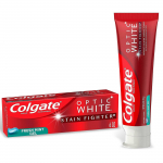 Colgate Optic White Plekieemaldaja Hammaste Valgendamise Hambahari, V&auml;rske M&uuml;ndi Geel, 6 untsi