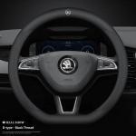 Auto nahast roolikate libisemisvastased tarvikud Skoda Yeti Kamiq Kodiaq Karoq Octavia Fabia Rapid Vrs Superb A4 Scala jaoks gray
